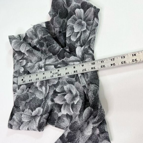 Athleta Leggings Womens Small Black Floral Elation Textured Tight 7/8 Compressio - Picture 4 of 9